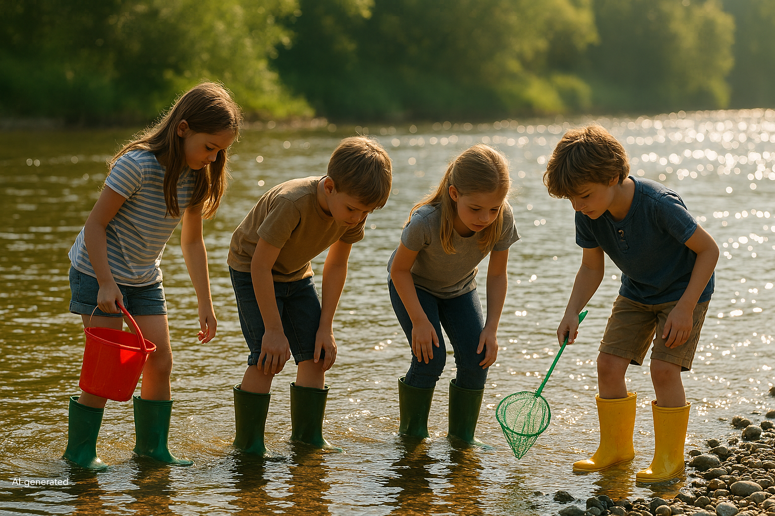 Siegwerk supports area Siegburg students as they release young salmon into local river