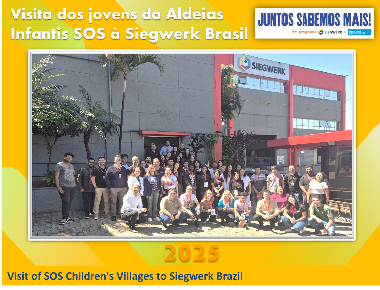 Young adults from SOS Children's Villages visit Siegwerk Brazil