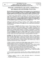 Politica integrata qualità ambiente e sicurezza